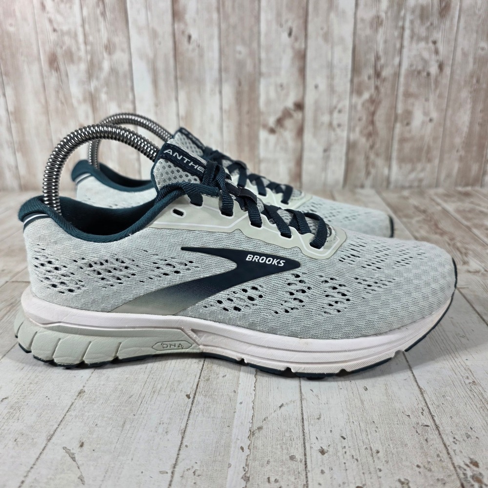 Brooks Anthem 4 Womens Running Shoes Grey Navy 1203401B129 Size 7 B